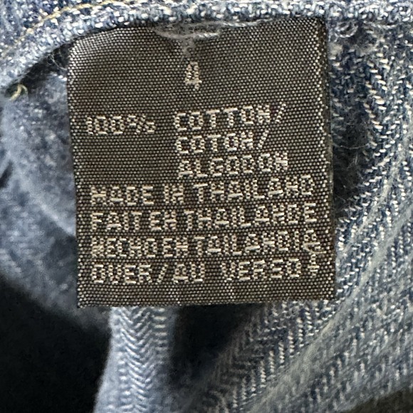 LizWear Denim Mini Skirt Womens 4 Blue Stripe Pockets A-Line 90s Y2K Schoolgirl - Picture 6 of 8